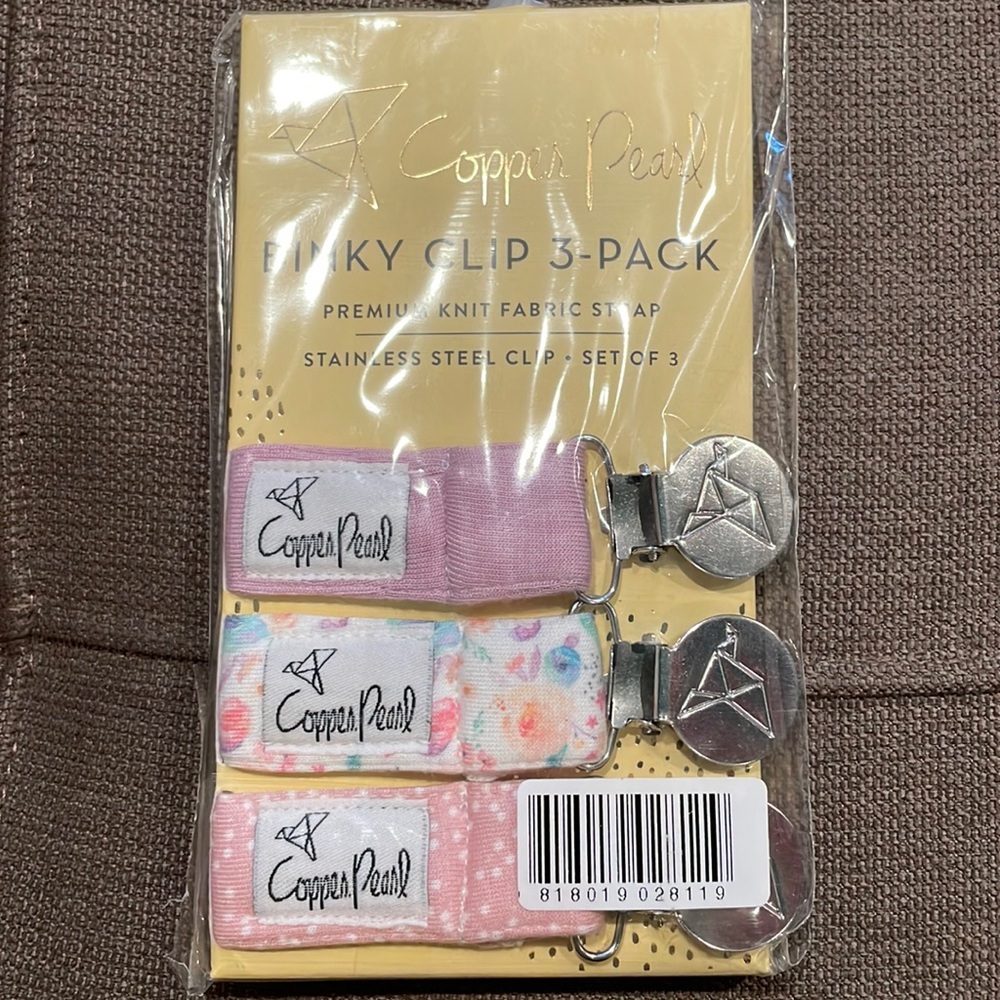 Copper Pearl Binky Clips